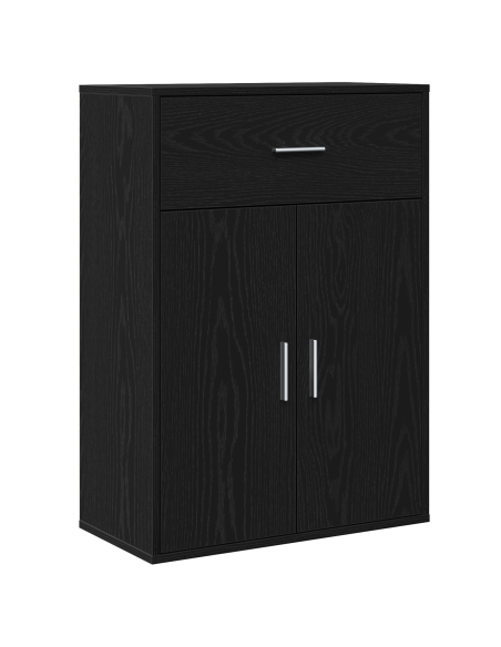 Credenza Rovere nero 79 x 38 x 80 cm Legno multistrato