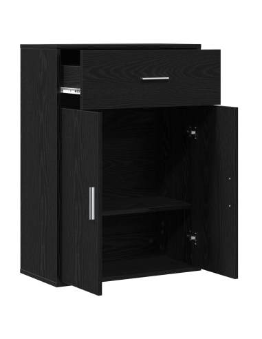 Credenza Rovere Nero 60 x 30 x 84 cm Legno multistrato
