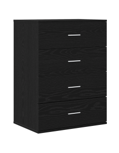 Credenza Rovere Nero 60 x 39 x 80 cm Legno multistrato 2