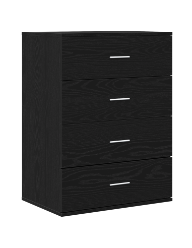 Credenza Rovere Nero 60 x 39 x 80 cm Legno multistrato