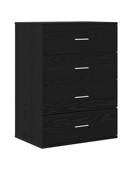 Credenza Rovere Nero 60 x 39 x 80 cm Legno multistrato