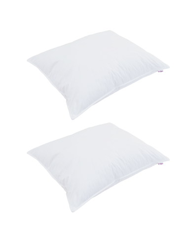 Cuscino con cuscino 2 pcs Bianco 60 x 80 cm Cotone