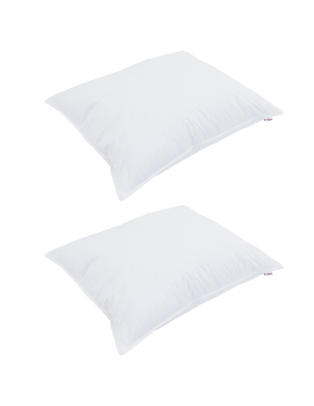 Cuscino con cuscino 2 pcs Bianco 70 x 90 cm Cotone