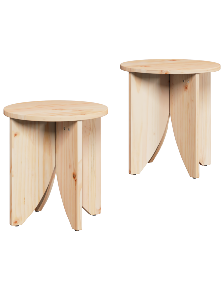 Tavolino da salotto 2 pcs Naturale 41,5 x 41,5 x 44 cm