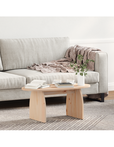Tavolino da salotto Marrone 80 x 40 x 35 cm Pino massello