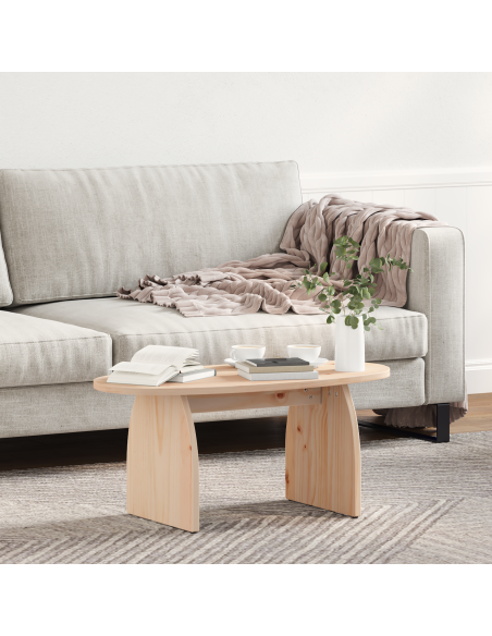 Tavolino da salotto Marrone 80 x 40 x 35 cm Pino massello