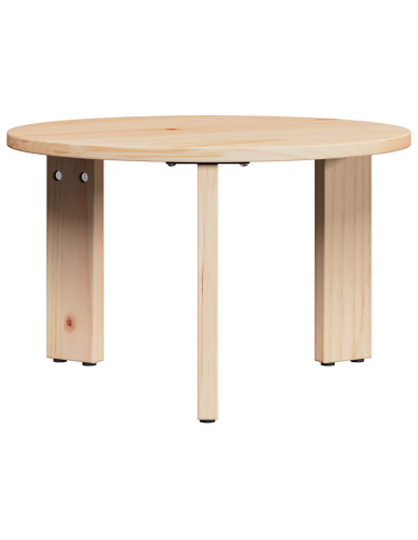 Tavolino da salotto 3 pcs Naturale Legno di pino massello