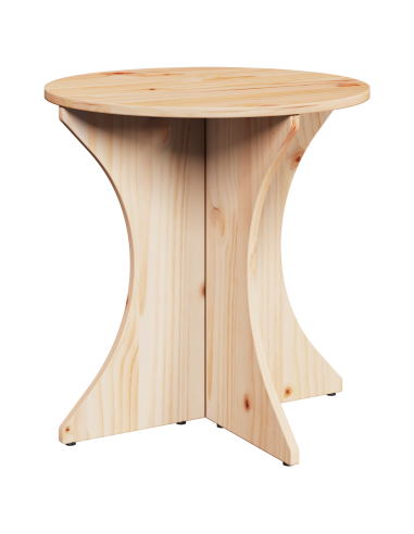 Tavolino da salotto 2 pcs Naturale Legno di pino massello