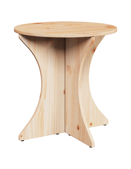 Tavolino da salotto 2 pcs Naturale Legno di pino massello