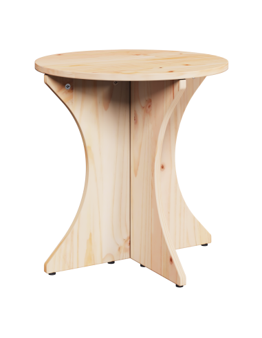 Tavolino da salotto 2 pcs Naturale Legno di pino massello