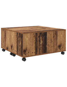 Tavolino da salotto con cassetto Legno vecchio 75 x 75 x 38 cm 2