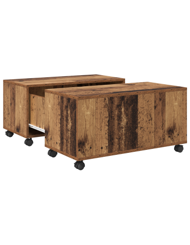 Tavolino da salotto con cassetto Legno vecchio 75 x 75 x 38 cm