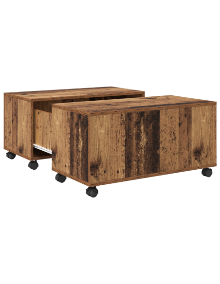 Tavolino da salotto con cassetto Legno vecchio 75 x 75 x 38 cm