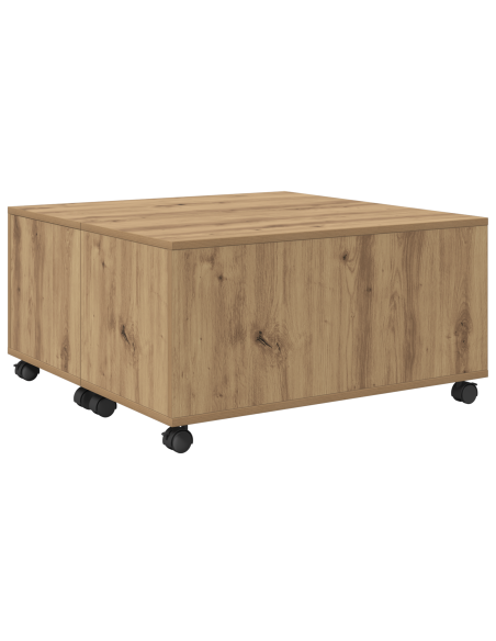 Tavolino da salotto rovere artigianale 75 x 75 x 38 cm