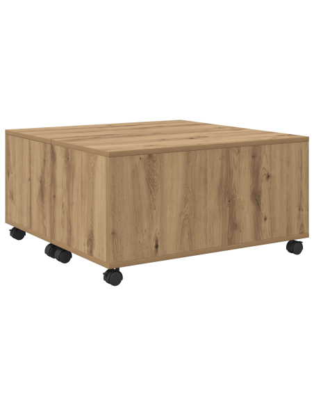 Tavolino da salotto rovere artigianale 75 x 75 x 38 cm