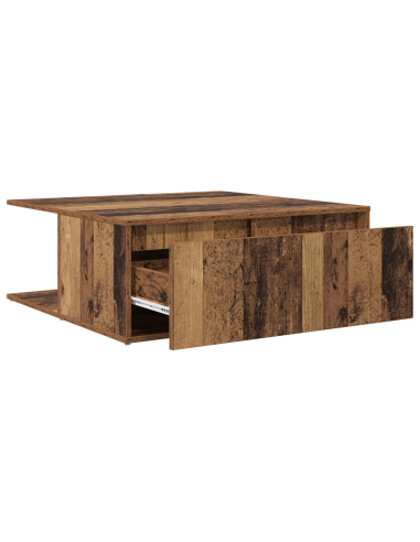 Tavolino da salotto con cassetto Legno antico 80 x 80 x 31 cm