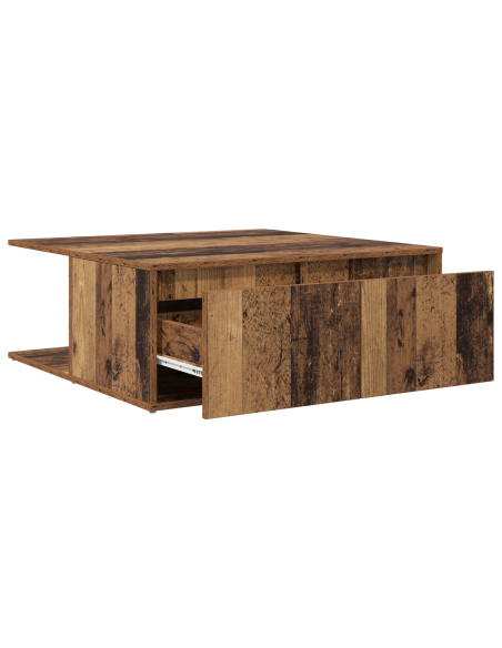 Tavolino da salotto con cassetto Legno antico 80 x 80 x 31 cm