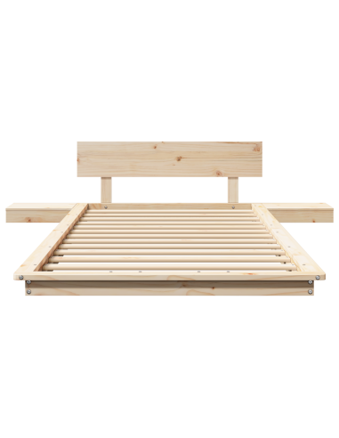 Struttura del letto con testiera Marrone 90 x 200 cm legno