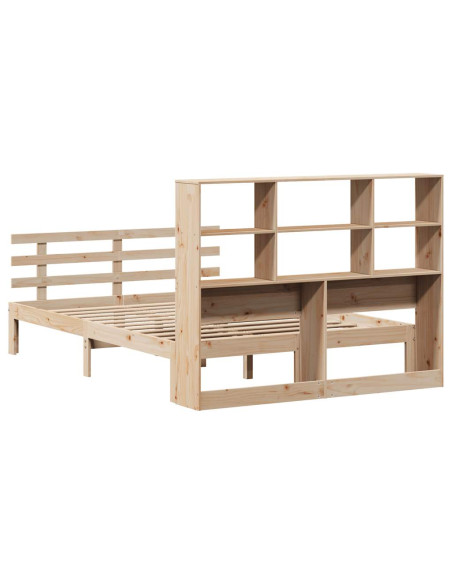 Letto Libreria senza Materasso 120x190 cm in Legno di Pino