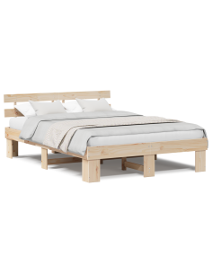 Struttura del letto Naturale 160 x 200 cm Pino massello 2