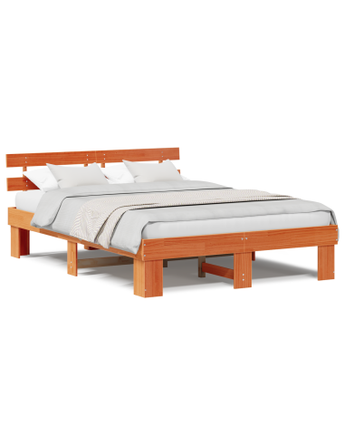 Struttura del letto Marrone cerato 150 x 200 cm Pino massello