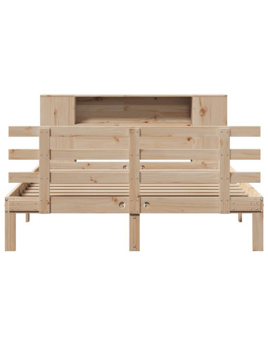 Letto Libreria senza Materasso 120x190 cm in Legno di Pino