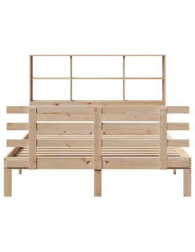 Letto Libreria senza Materasso 120x190 cm in Legno di Pino