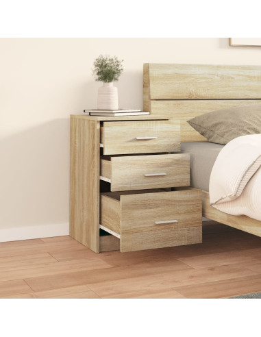 Comodino Rovere Sonoma 40x40x63 cm in Legno Multistrato