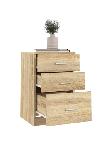 Comodino Rovere Sonoma 40x40x63 cm in Legno Multistrato