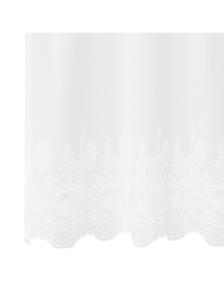 Tende con tende Floreale Bianco 400 x 240 cm Poliestere