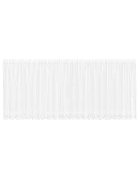 Tende con tende Floreale Bianco 600 x 140 cm Poliestere