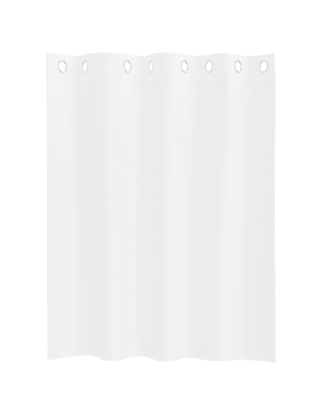 Tenda in Velo con tende 2 pcs Bianco 140 x 140 cm Poliestere