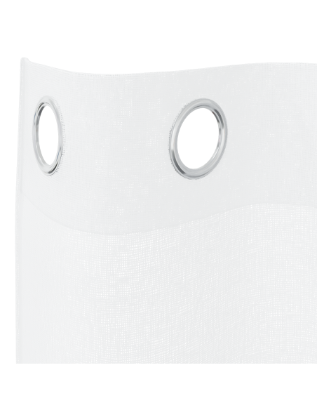 Tende con tende 2 pcs Bianco 140 x 175 cm Poliestere