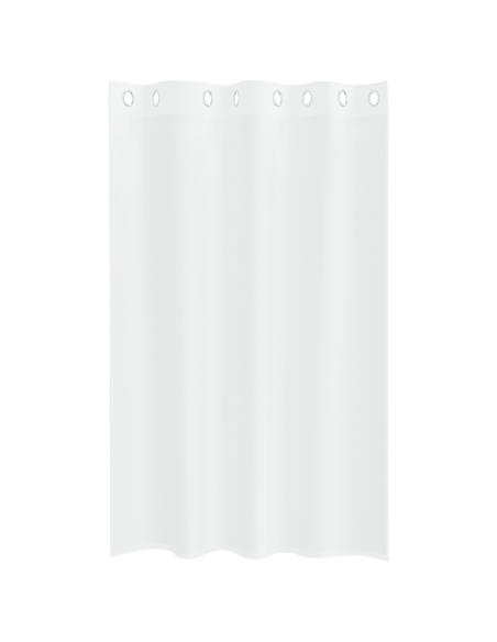 Tende con tende 2 pcs Bianco 140 x 175 cm Poliestere