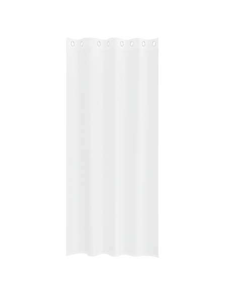 Tende con tende 2 pcs Bianco 140 x 245 cm Poliestere