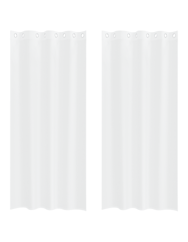 Tenda in Velo con tende 2 pcs Bianco 260 x 140 cm Poliestere