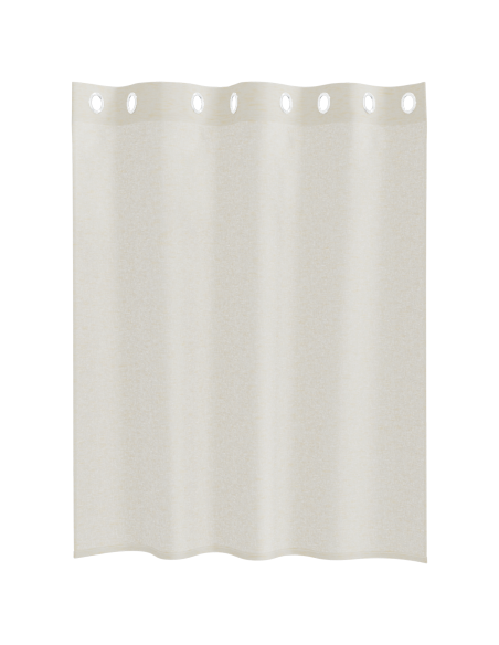 Tende con tende 2 pcs Crema 140 x 140 cm Poliestere