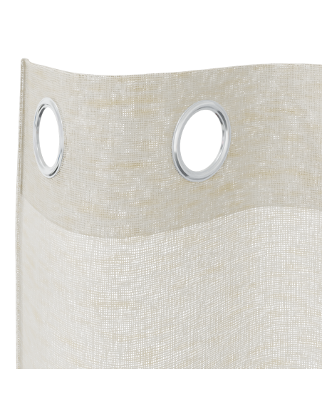 Tende con tende 2 pcs Crema 140 x 175 cm Poliestere