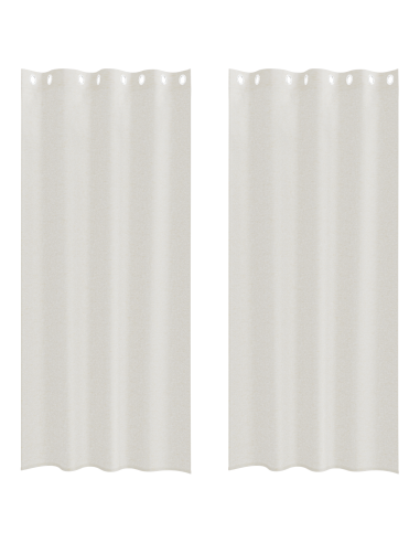 Tenda in Velo con tende 2 pcs Crema 225 x 140 cm Poliestere