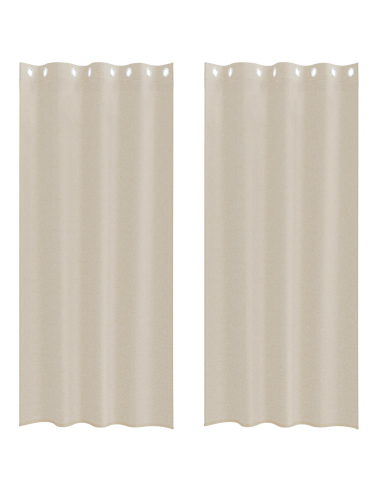 Tenda in Velo con tende 2 pcs Sabbia 260 x 140 cm Poliestere