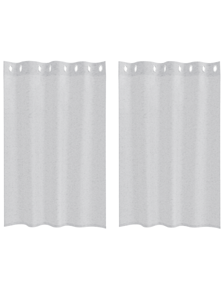 Tende con tende 2 pcs Grigio chiaro 140 x 140 cm Poliestere