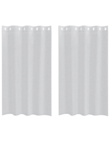 Tenda in Velo 2 pcs Grigio chiaro 175 x 140 cm Poliestere