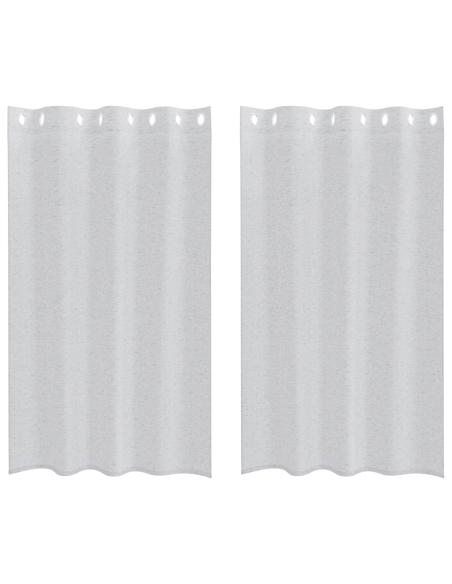 Tende con tende 2 pcs Grigio chiaro 140 x 175 cm Poliestere