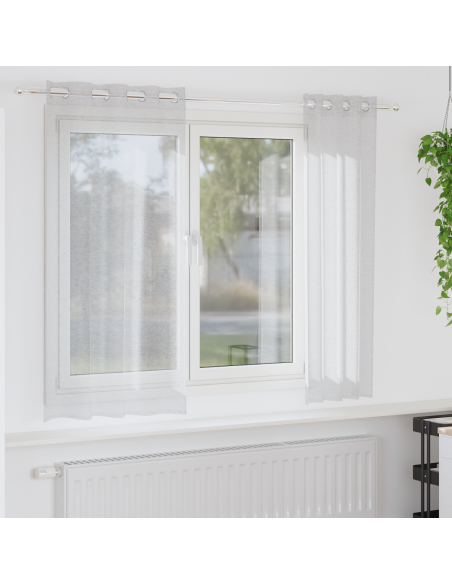 Tende con tende 2 pcs Grigio chiaro 140 x 175 cm Poliestere