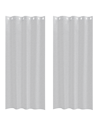 Tenda in Velo 2 pcs Grigio chiaro 260 x 140 cm Poliestere