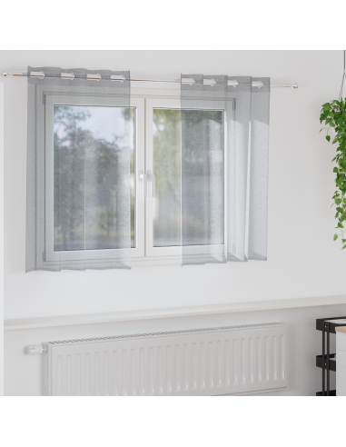 Tenda in Velo 2 pcs Grigio scuro 140 x 140 cm Poliestere