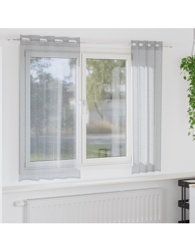 Tenda in Velo 2 pcs Grigio scuro 175 x 140 cm Poliestere