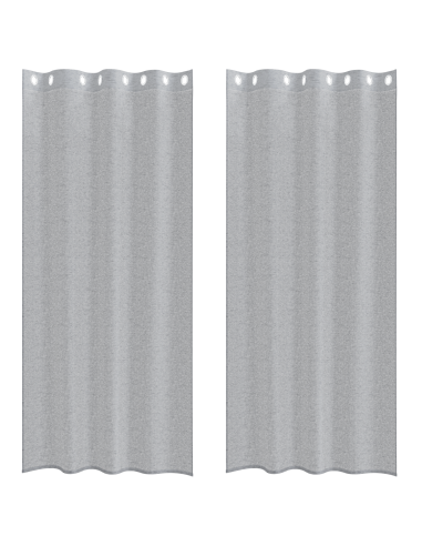 Tenda in Velo 2 pcs Grigio scuro 245 x 140 cm Poliestere