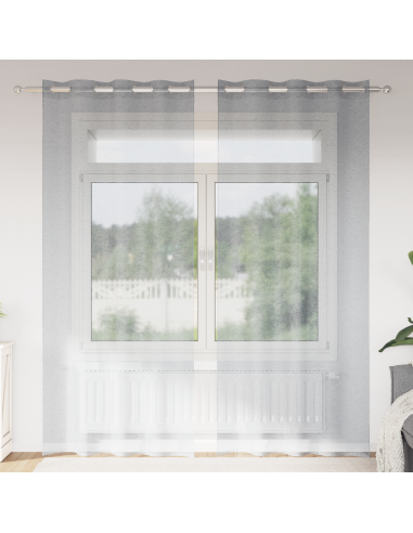 Tenda in Velo 2 pcs Grigio scuro 260 x 140 cm Poliestere