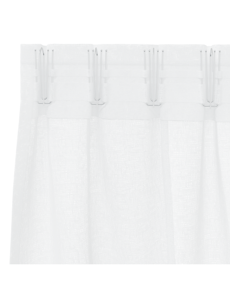 Tende con tende 2 pcs Bianco 140 x 140 cm Poliestere